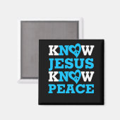 Know Jesus Know Peace Magneet (Voorkant / Achterkant)