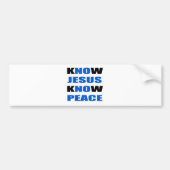 kNOw Jezus kNOw Vrede Bumpersticker (Voorkant)