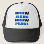 kNOw Jezus kNOw Vrede Trucker Pet (Voorkant)