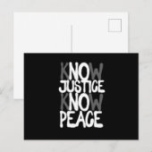 Know Justice Peace Social Human Rights Equality Gi Briefkaart (Voorkant / Achterkant)