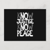 Know Justice Peace Social Human Rights Equality Gi Briefkaart (Voorkant)