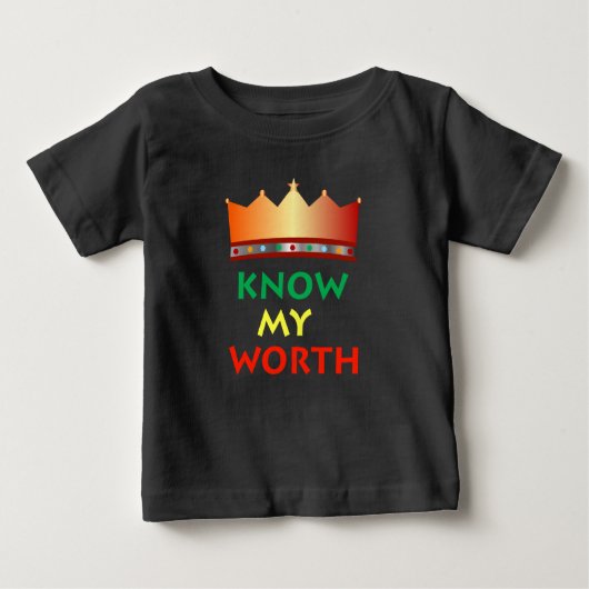 Know My Worth baby T-shirt (Voorkant)