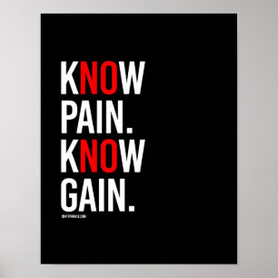 Know Pain Know Gain - Training Fitness -.png Poster