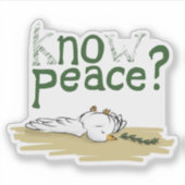 Know Peace Civil Rights Activist Sticker (Voorkant)