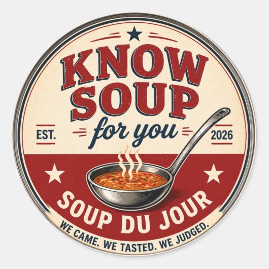 "Know Soup for You" stickers (Voorkant)