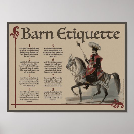 Know Thy Barn Etiquette Poster (Voorkant)
