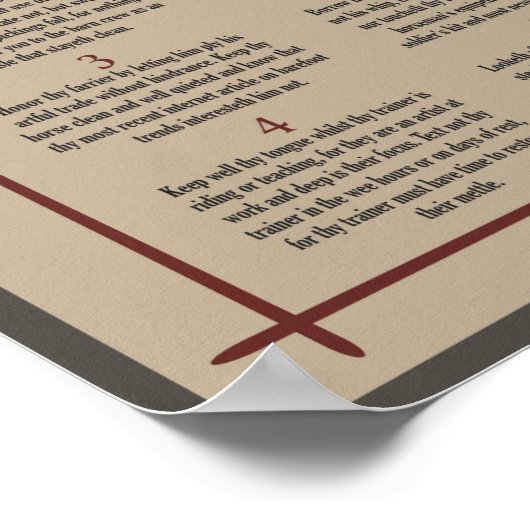 Know Thy Barn Etiquette Poster (Hoek)