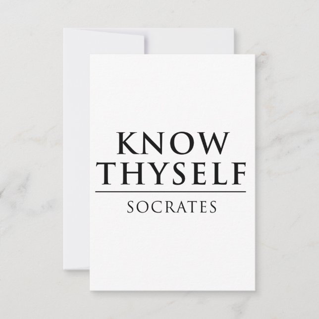 Know Thyself - Socrates (Voorkant)