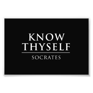 Know Thyself - Socrates Foto Afdruk