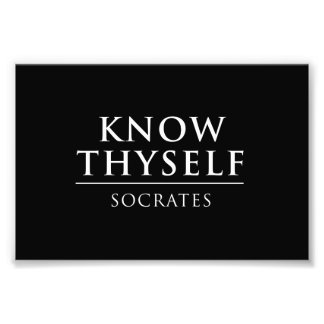 Know Thyself - Socrates Foto Afdruk