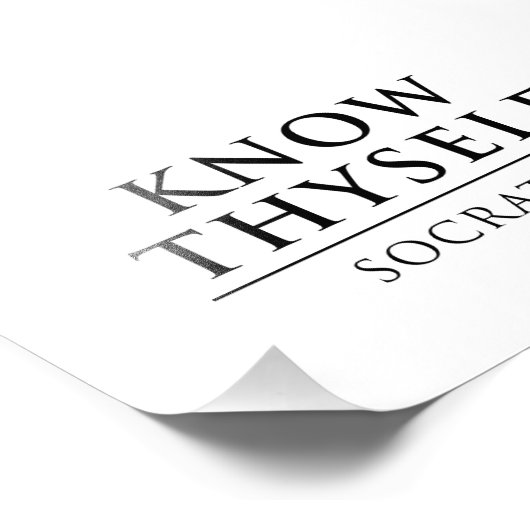 Know Thyself - Socrates Foto Afdruk (Hoek)