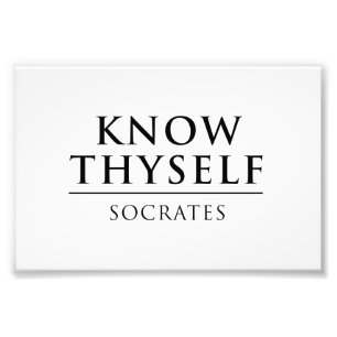 Know Thyself - Socrates Foto Afdruk