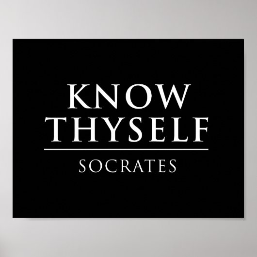 Know Thyself - Socrates Poster (Voorkant)