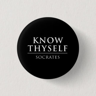 Know Thyself - Socrates Ronde Button 3,2 Cm