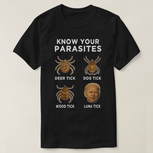 Know Your Parasites Anti Joe Biden.png T-shirt (Design voorkant)