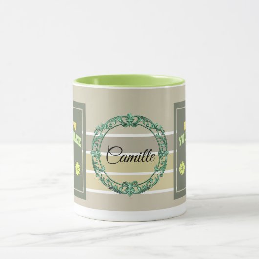 Know Your Place – Personalized Floral Affirmation  Mok (Midden)