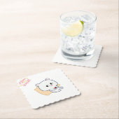 Know Your Worth Cute Bear Coaster Kartonnen Onderzetters (Insitu)