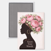 Know Your Worth Inspirational Magnet  (Voorkant / Achterkant)