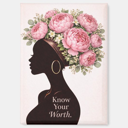 Know Your Worth Inspirational Magnet  (Voorkant)
