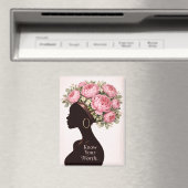 Know Your Worth Inspirational Magnet  (Insitu (Vaatwasser))