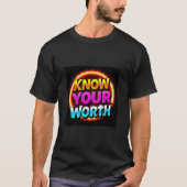 Know Your Worth | Luxury Motivational T-Shirt | Co (Voorkant)