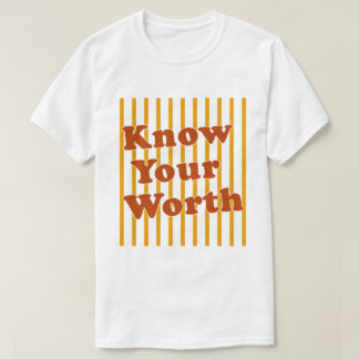 Know Your Worth Retro Stripes T-shirt