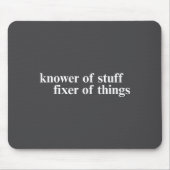 Knower Of Stuff Fixer Of Things Funny Handyman Dad Muismat (Voorkant)