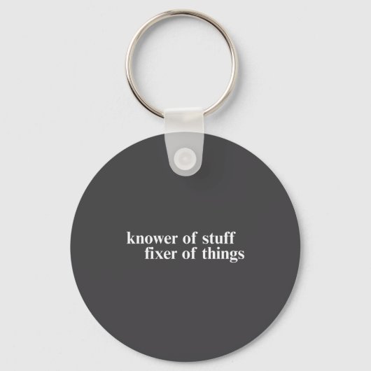Knower Of Stuff Fixer Of Things Funny Handyman Dad Sleutelhanger (Voorkant)