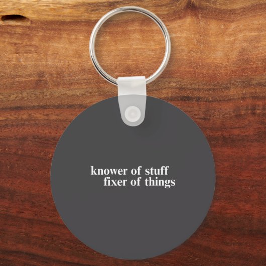 Knower Of Stuff Fixer Of Things Funny Handyman Dad Sleutelhanger (Voorkant)