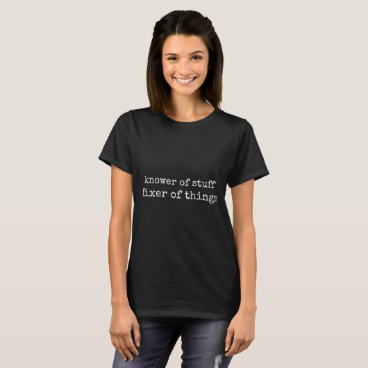 Knower Of Stuff Fixer Of Things Funny Mechanic Fat T-shirt (Voorkant volledig)