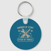 Knower Of Stuff Fixer Of Things Funny Mechanic Sleutelhanger (Voorkant)