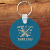 Knower Of Stuff Fixer Of Things Funny Mechanic  Sleutelhanger (Voorkant)