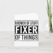 Knower Of Stuff Fixer Of Things Handyman Dad Fathe Kaart (Voorkant)