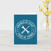 Knower Of Stuff Fixer Of Things Handyman Dad Fathe Kaart (Gele Bloem)