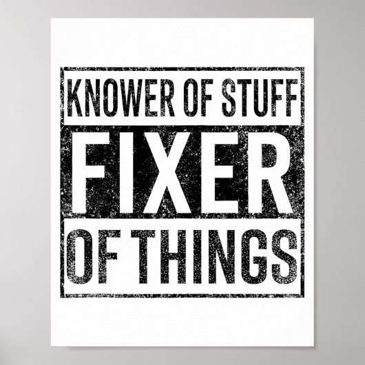 Knower Of Stuff Fixer Of Things Handyman Dad Fathe Poster (Voorkant)