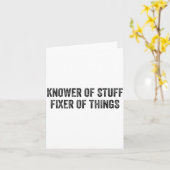 Knower Of Stuff Fixer Of Things Men Dad Funny Mech Kaart (Gele Bloem)