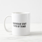 Knower Of Stuff Fixer Of Things Men Dad Funny Mech Koffiemok (Links)