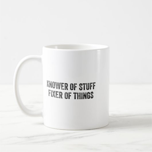 Knower Of Stuff Fixer Of Things Men Dad Funny Mech Koffiemok (Links)