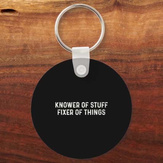 Knower Of Stuff Fixer Of Things Men Dad Funny Mech Sleutelhanger (Voorkant)