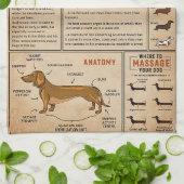 Knowledge Dachshund Wiener Dog Theedoek (Gevouwen)