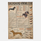 Knowledge Dachshund Wiener Dog Theedoek (Verticaal)