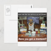 Knowledge Dog Dipole Moment Briefkaart (Voorkant / Achterkant)
