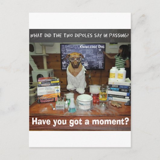Knowledge Dog Dipole Moment Briefkaart (Voorkant)