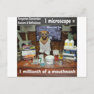 Knowledge Dog vergeten conversie-microscoop Briefkaart