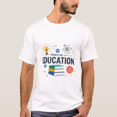 Knowledge Is Power T-Shirt | Inspirerend voor scho (Voorkant)