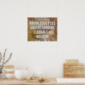 Knowledge Plus Understanding Wisdom-Poster Poster (Keuken)