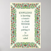 KNOWLEDGE weet dat een tomaat een vrucht is. Poster (Voorkant)