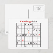 knowledgedoku briefkaart (Voorkant / Achterkant)