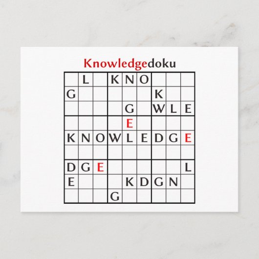 knowledgedoku briefkaart (Voorkant)