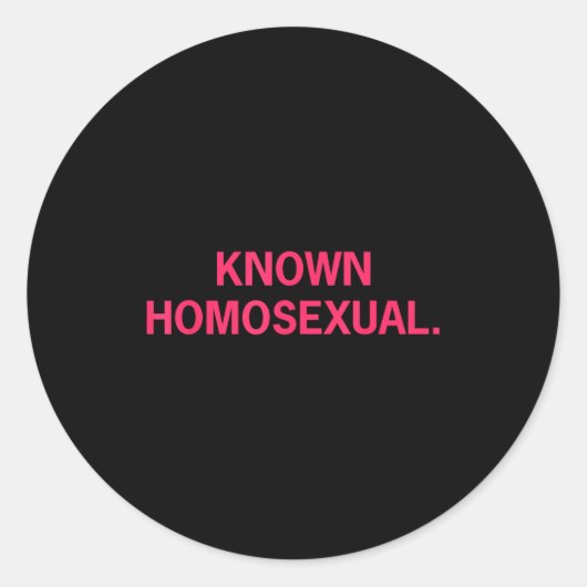 Known Homoual Funny Lgbtq Pride  Ronde Sticker (Voorkant)